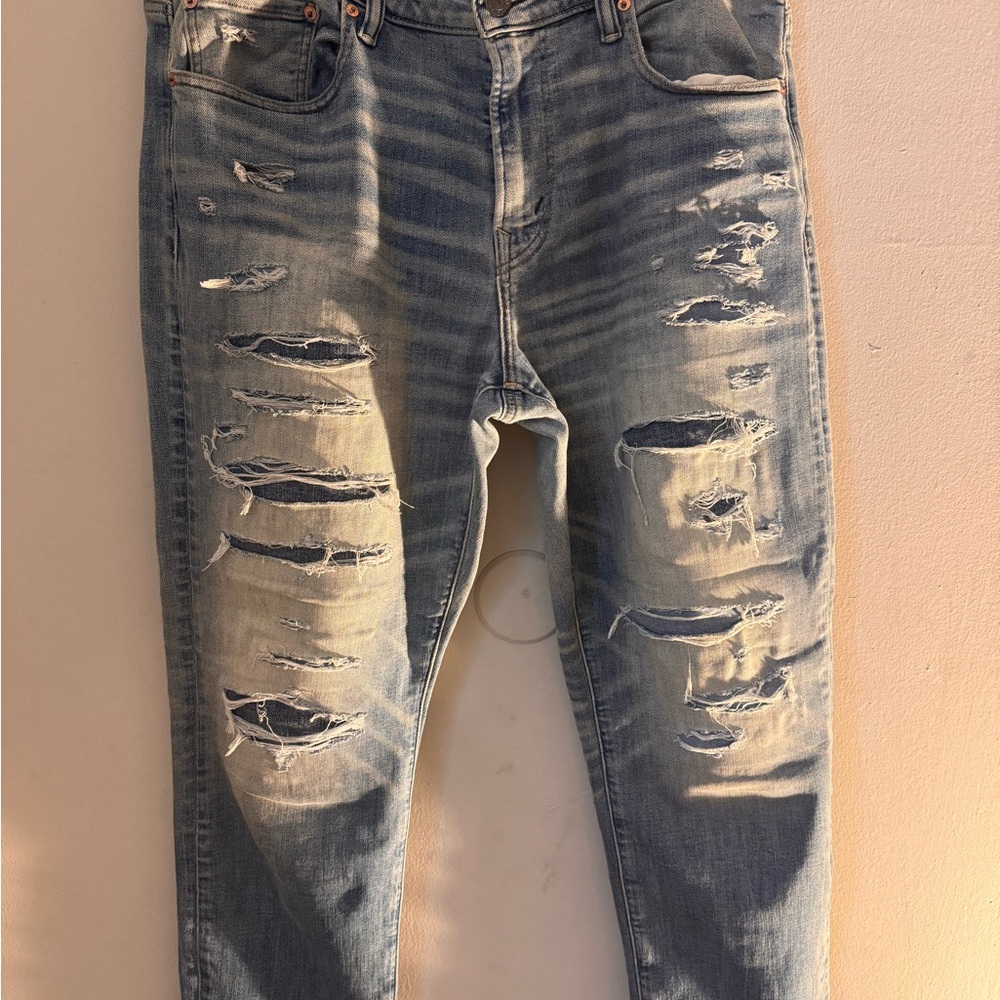 Distressed Blue Jeans for Men